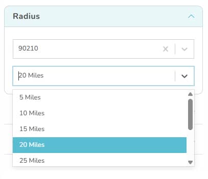 Choose by Radius