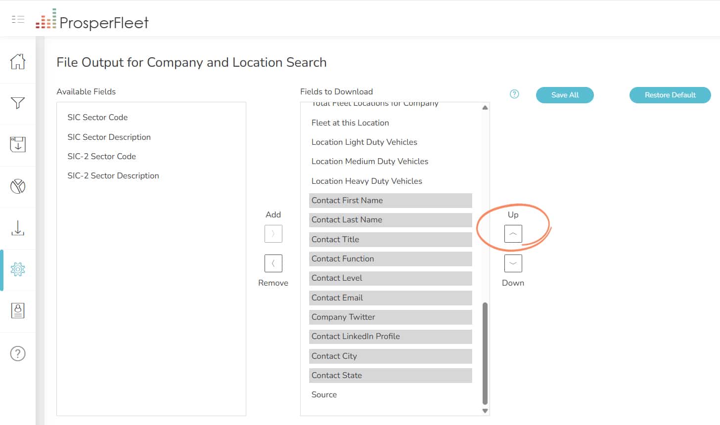 Move Fields in CSV Download Columns