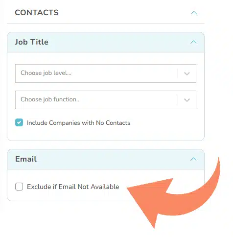 Exclude if Email Not Available