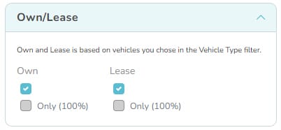 FMCSA SAFER Vehicle Own Lease Data in ProsperFleet