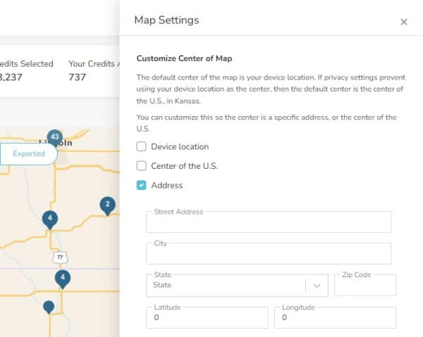 ProsperFleet Map Customize Center with Address ProsperFleet Map Customize Center with Address