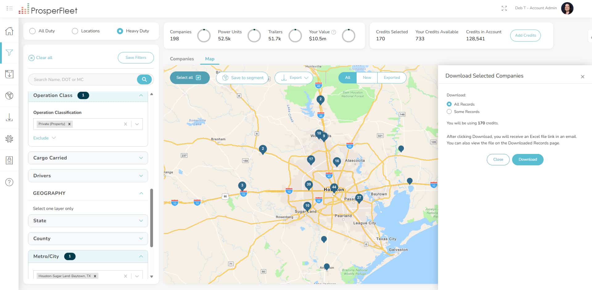 ProsperFleet Map Download from Filters Slidein ProsperFleet Map Download from Filters Slidein