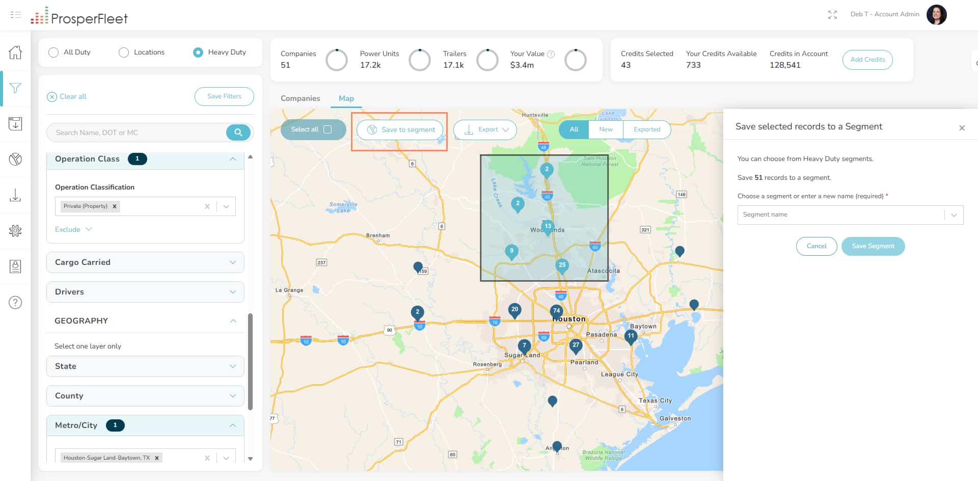 ProsperFleet Map Save to Segments Geofence Step 2 ProsperFleet Map Save to Segments Geofence Step 2