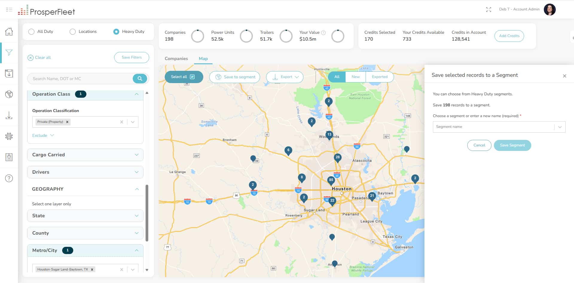 ProsperFleet Map Save to Segments Slidein ProsperFleet Map Save to Segments Slidein