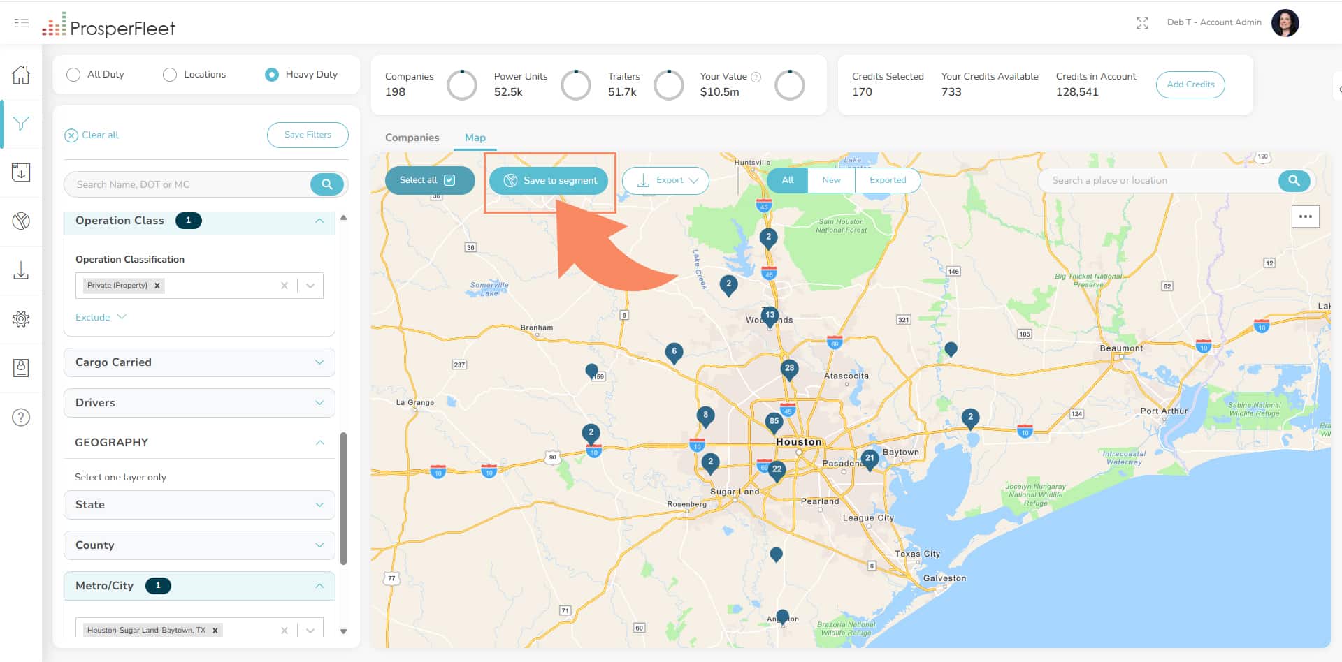 ProsperFleet Map Save to Segments ProsperFleet Map Save to Segments
