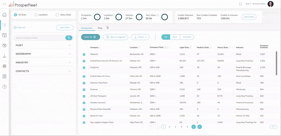 ProsperFleet Map Tab ProsperFleet Map Tab