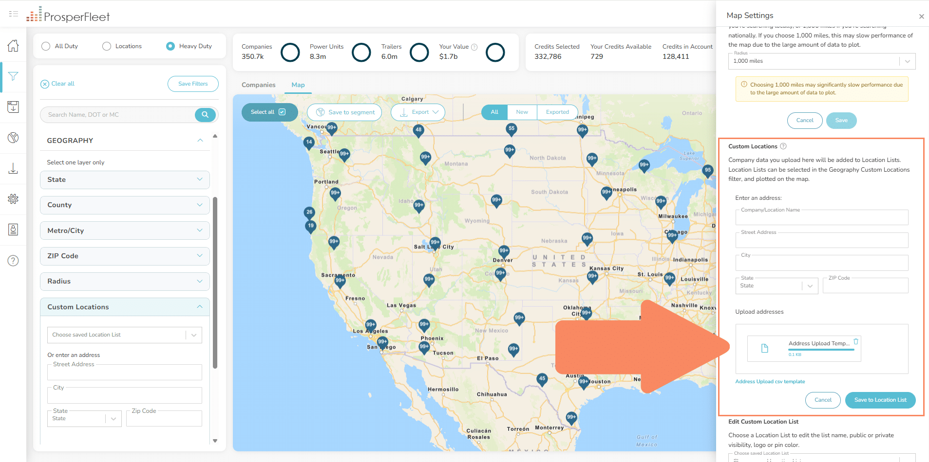 Custom Location Create a Location List Uploading File Custom Location Create a Location List Uploading File