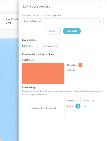 Edit a Location List Edit a Location List