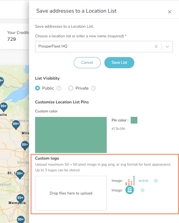 Location List Logo Upload Location List Logo Upload