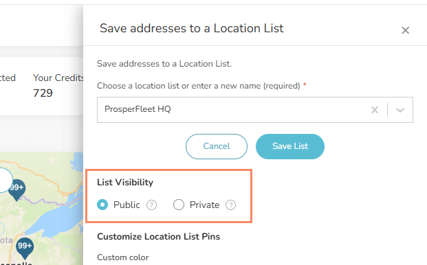 Location List Public or Private Location List Public or Private